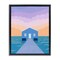 Stupell Industries Blue Boat Shed Sunrise Floating Frame, design by Courtney Haley
